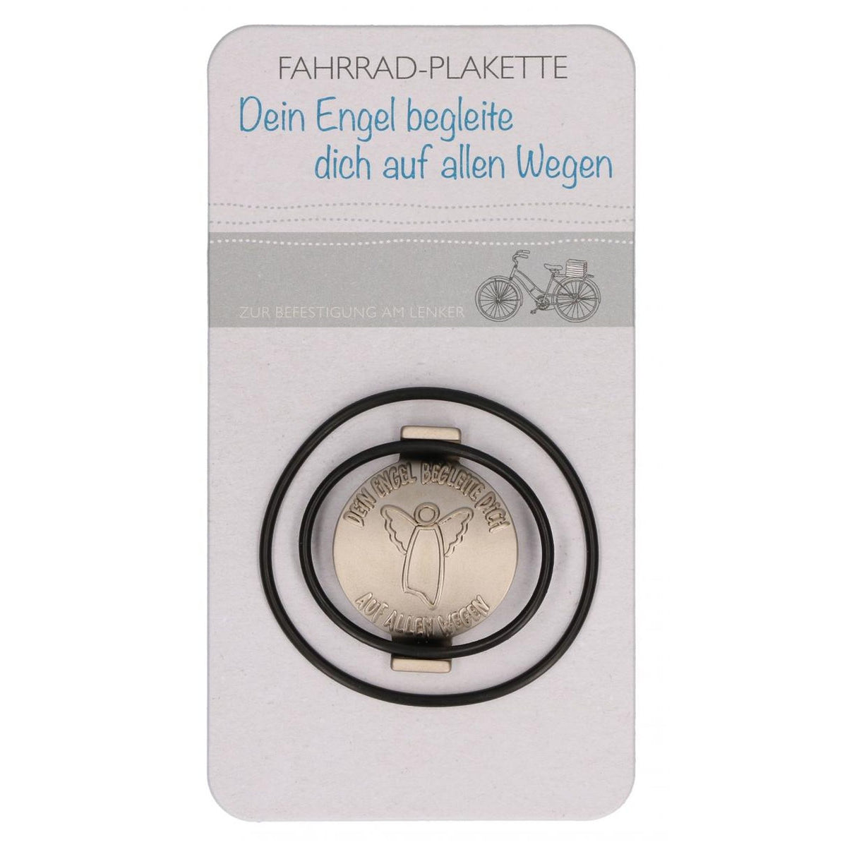 Fahrrad-Plakette für Lenker "Schutzengel - Dein Engel begleite dich auf allen Wegen"