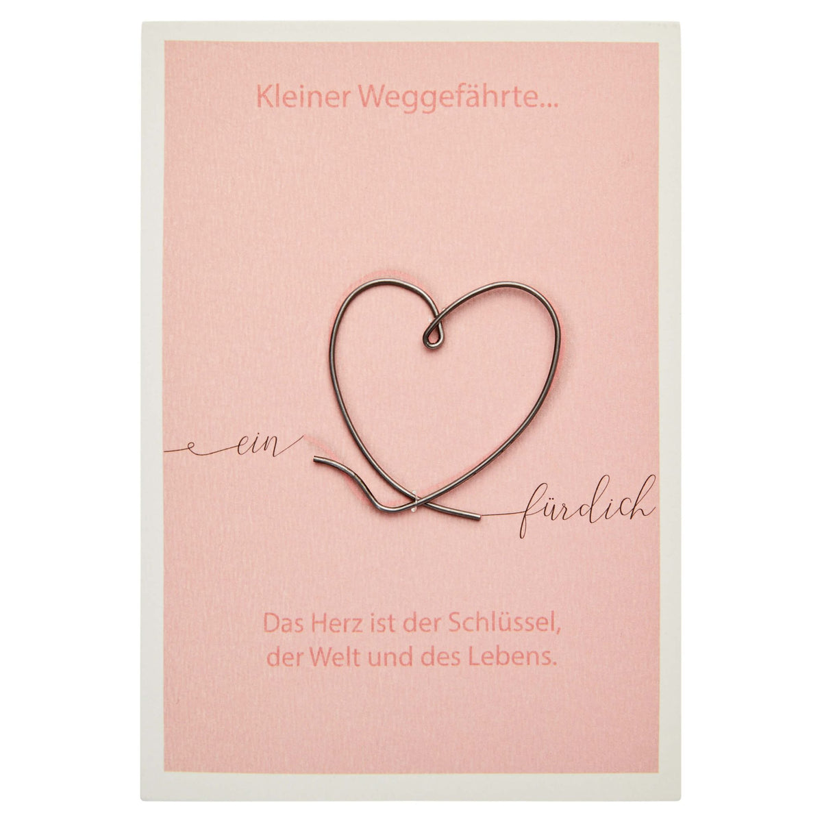 Drahtfigur mit Geschenkkarte - "Kleiner Weggefährte" - Herz