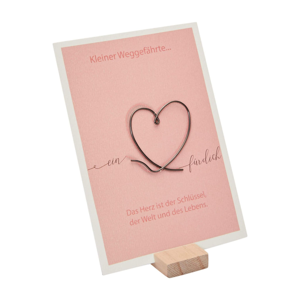 Drahtfigur mit Geschenkkarte - "Kleiner Weggefährte" - Herz