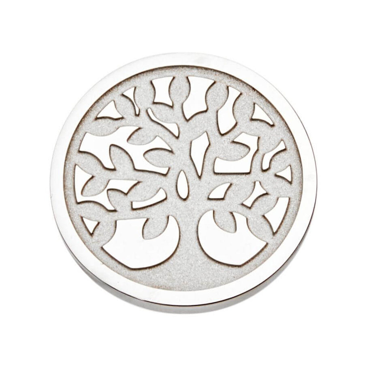 Glücksmünze / Einkaufswagenchip "lucky coin" Baum des Lebens Edelstahl