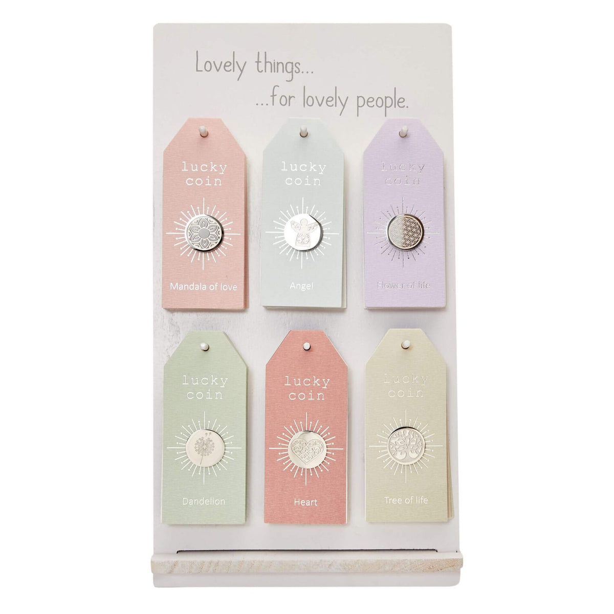 Glücksmünze / Einkaufswagenchip "lucky coin" Baum des Lebens Edelstahl