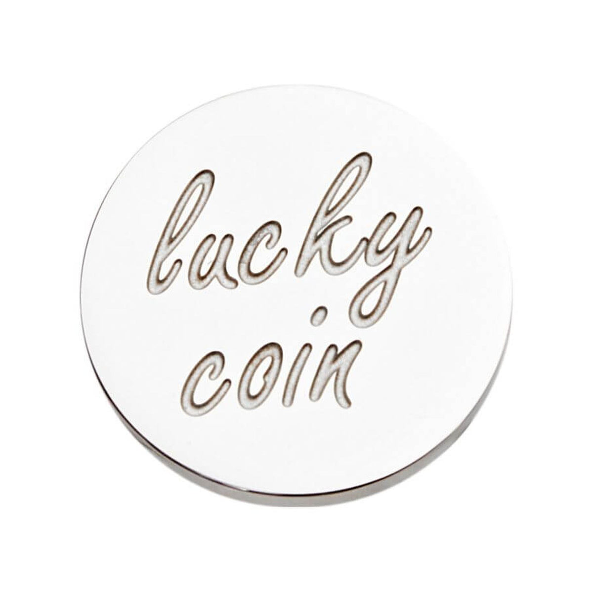 Glücksmünze / Einkaufswagenchip "lucky coin" Baum des Lebens Edelstahl