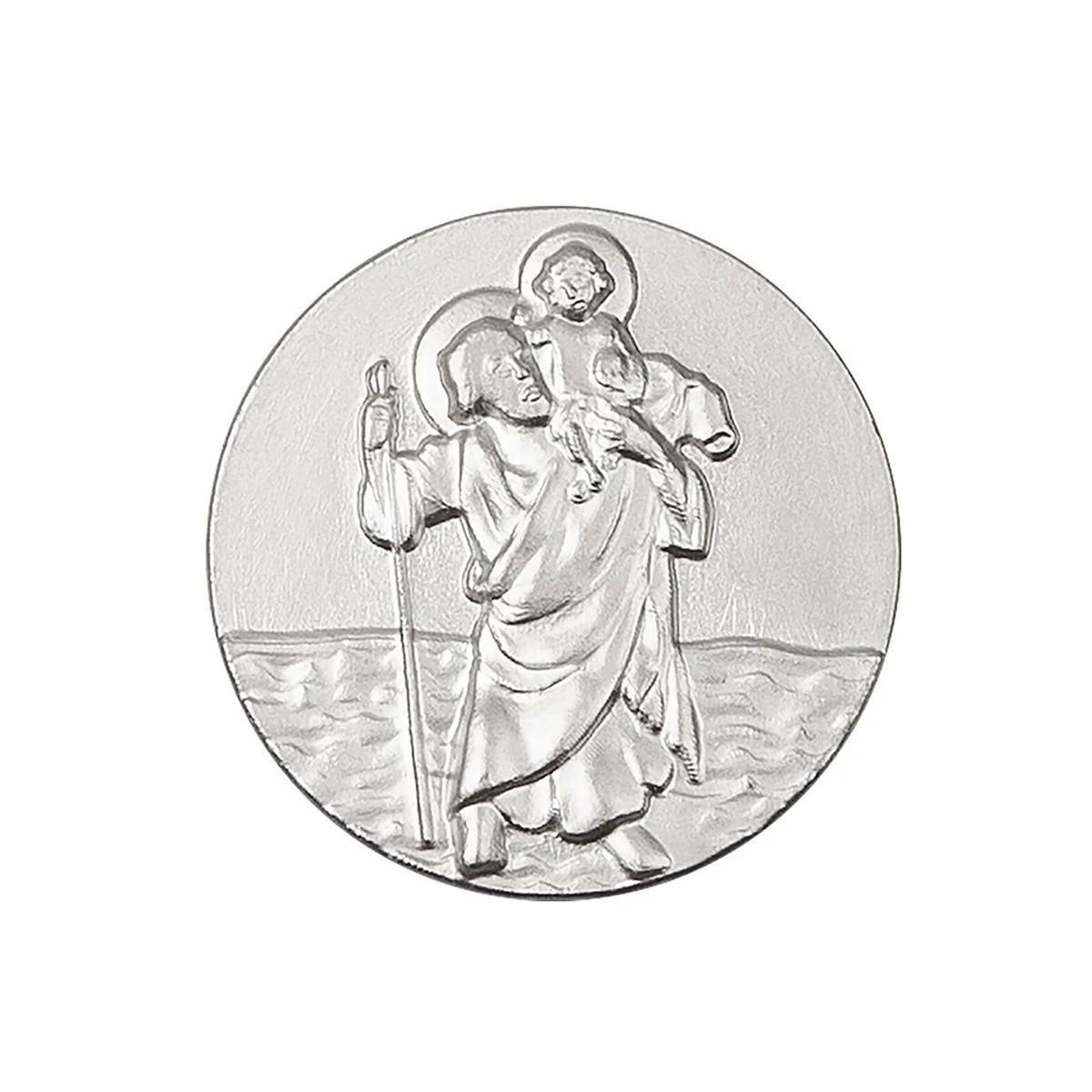 Autoplakette mit Christophorus-Motiv ohne Rand 2,3 cm