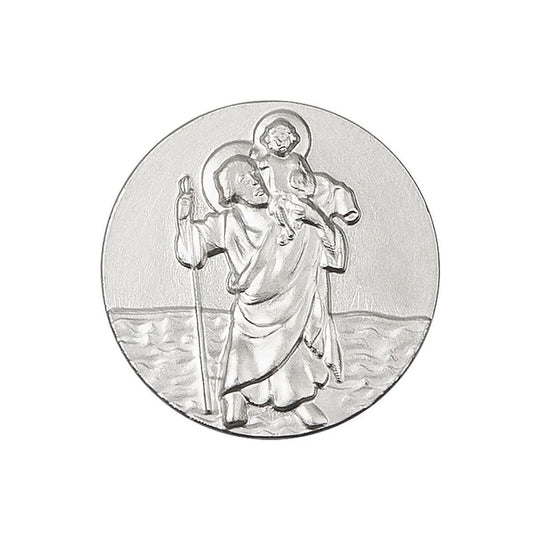 Autoplakette mit Christophorus-Motiv ohne Rand 2,3 cm