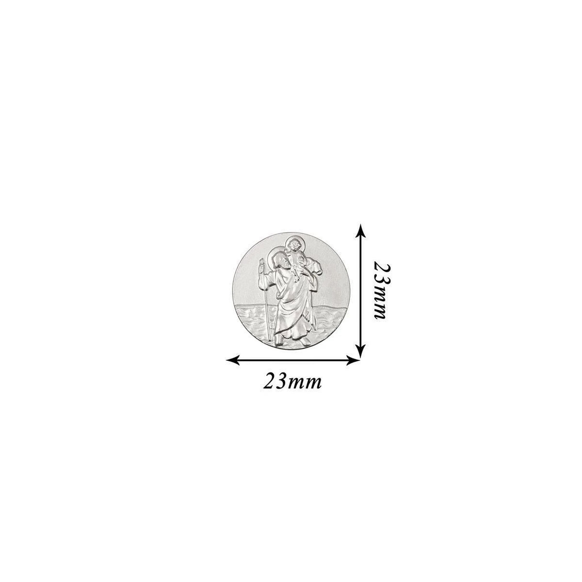 Autoplakette mit Christophorus-Motiv ohne Rand 2,3 cm