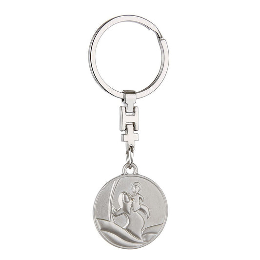 Schlüsselanhänger Christophorus "Dein Begleiter auf jeder Reise" 9 cm