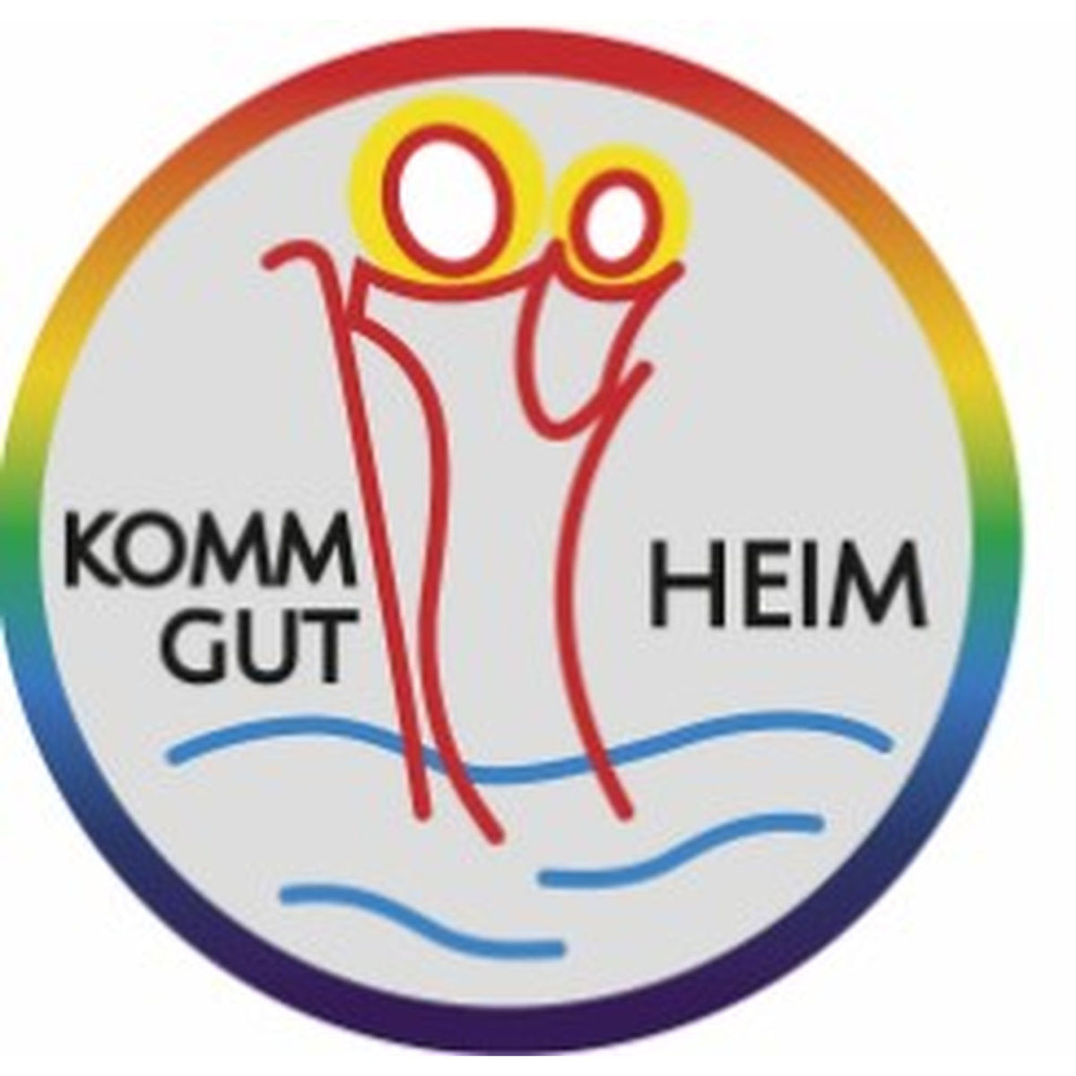 Christophorus-Plakette zum Kleben "Komm gut heim" modern 3,5 cm