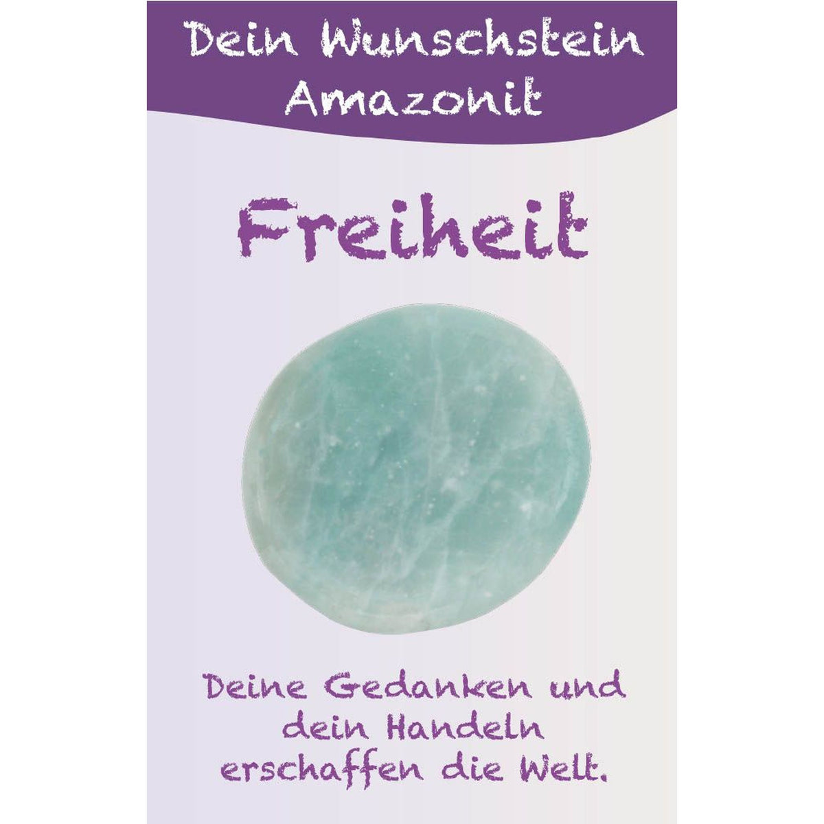Wunschstein "Freiheit" Amazonit auf kleiner Karte