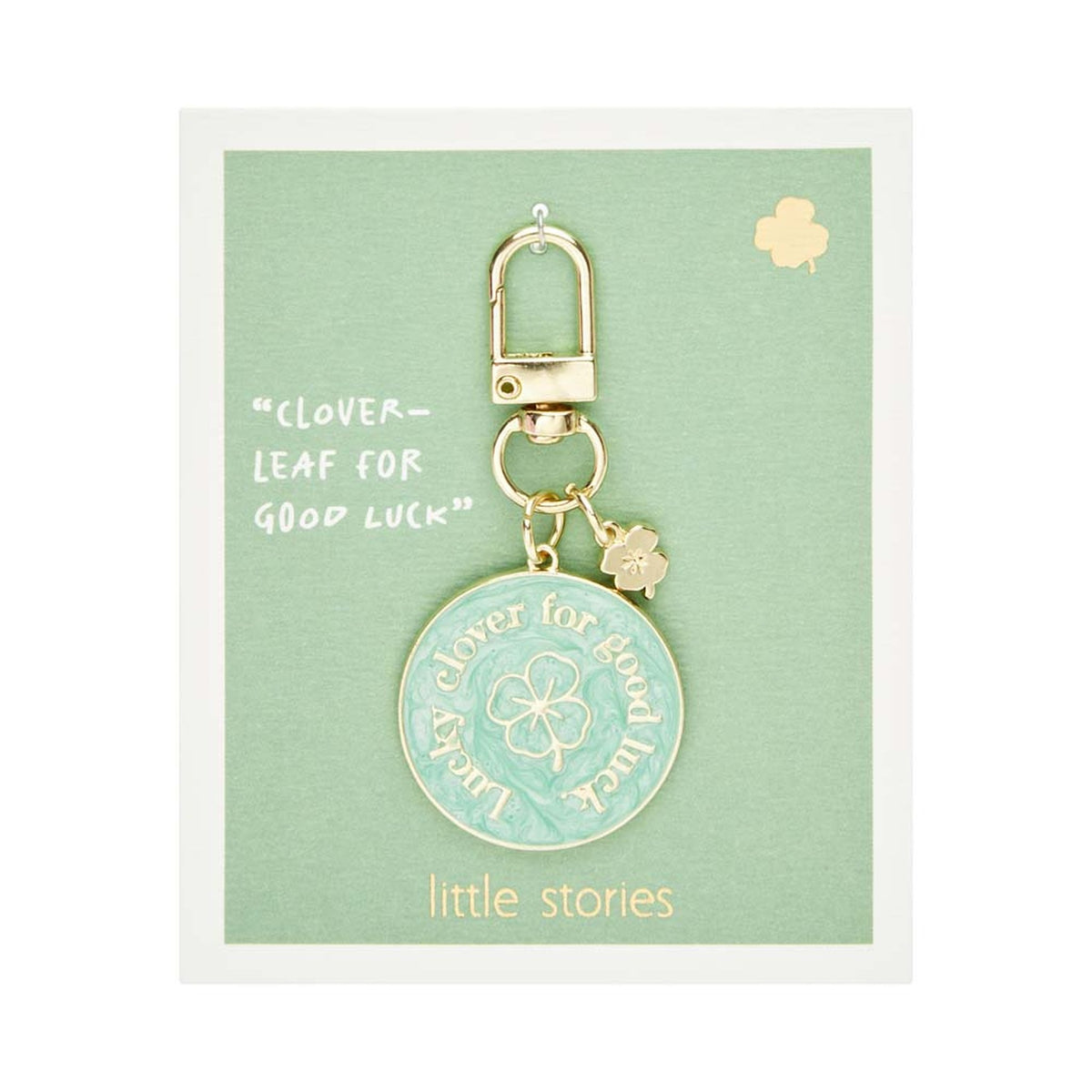 Schlüsselanhänger / Taschenanhänger "little stories" Kleeblatt