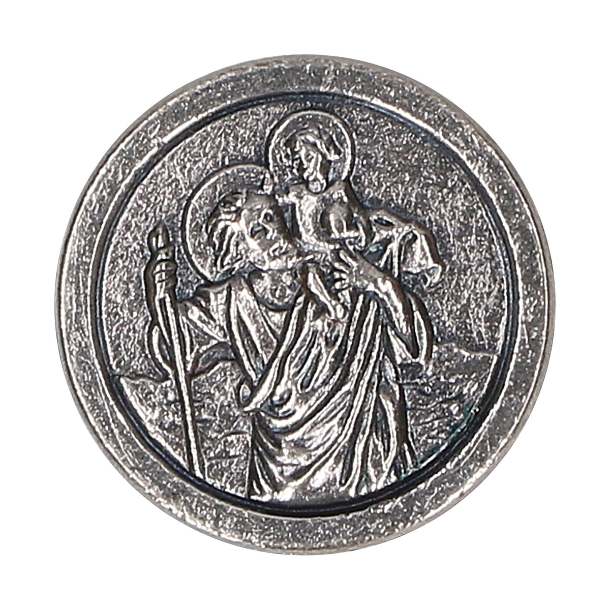 Autoplakette mit Christophorus-Motiv "Sei behütet" selbstklebend 1,8 cm
