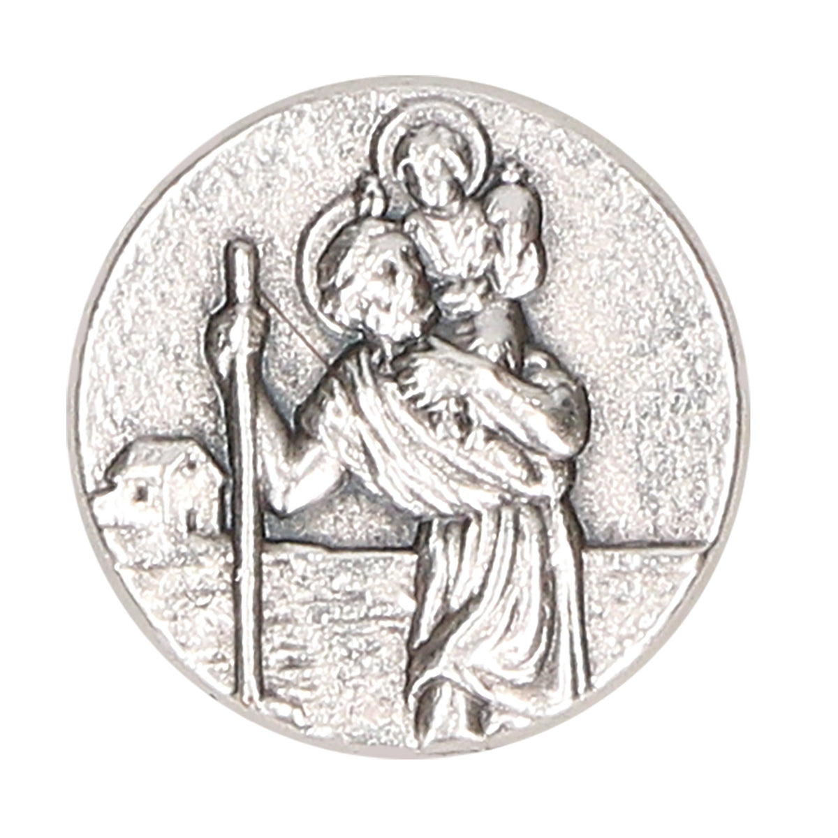 Autoplakette mit Christophorus-Motiv "Beschützt" selbstklebend 1,4 cm
