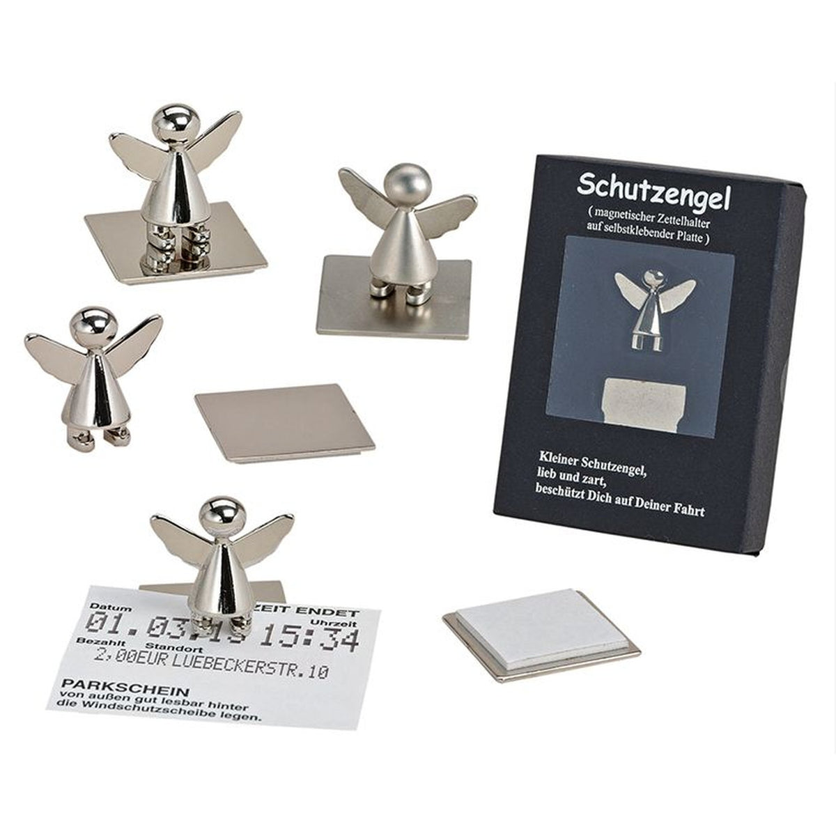 Schutzengel zum Aufstellen mit Zettelmagnet