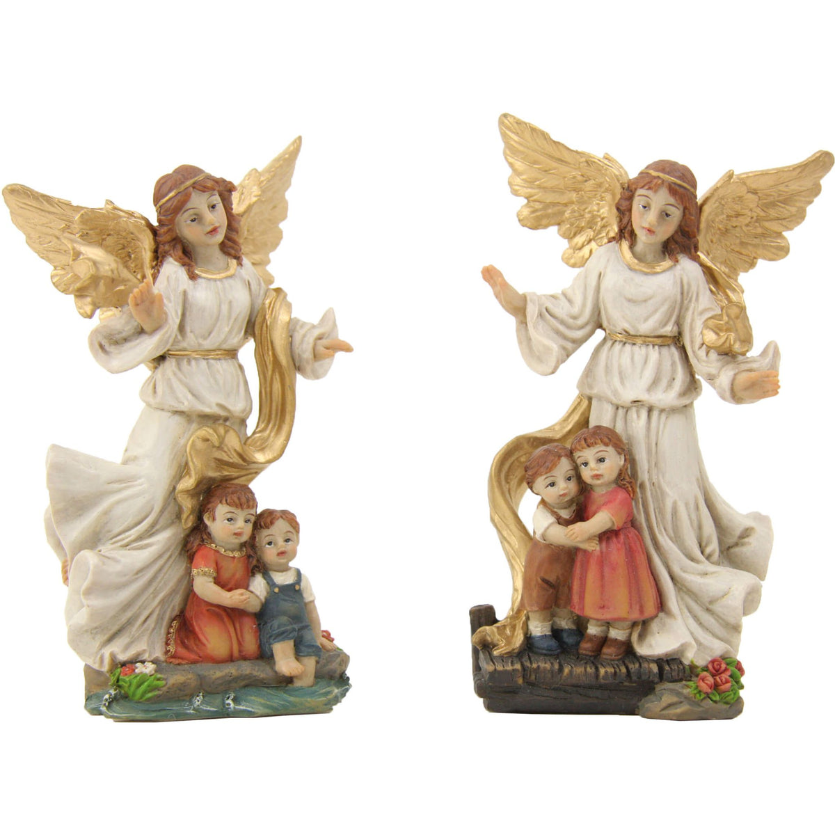 Schutzengelfigur "Schützender Engel mit Kindern" 3,6 cm