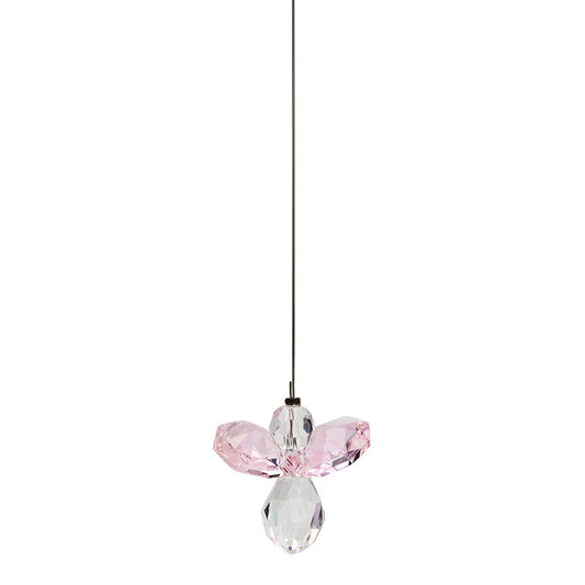 Glücksengel aus Glasstein "Rosenquarz"