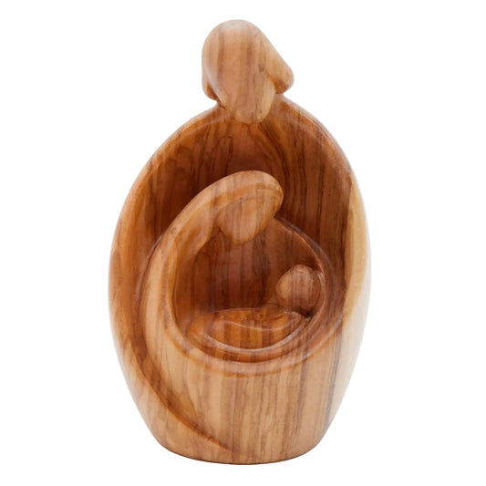 Moderne heilige Familie Olivenholz 9 cm