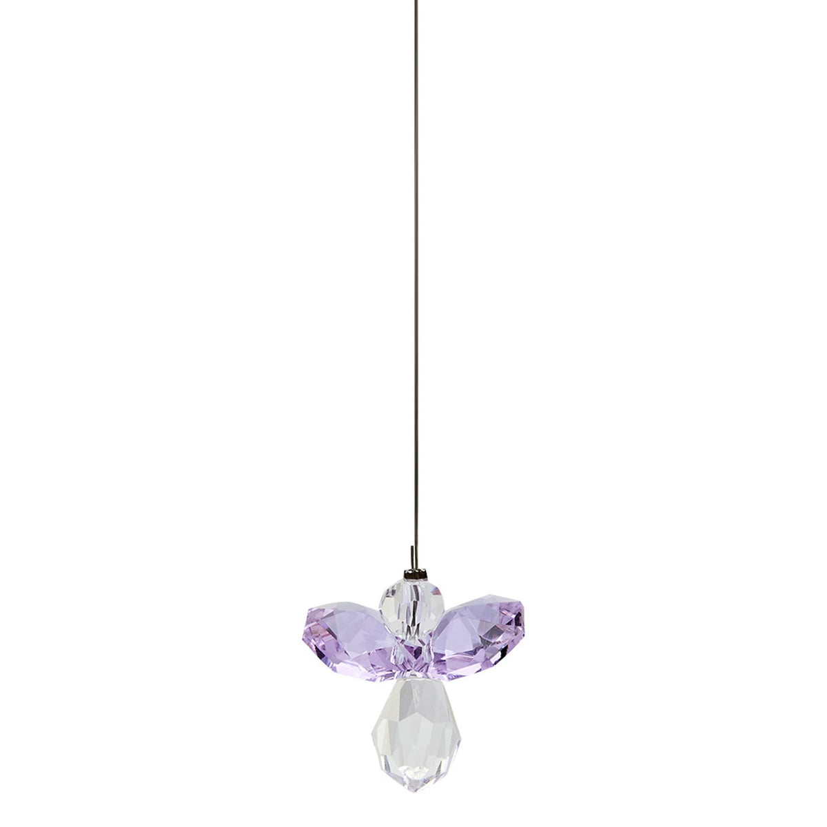 Glücksengel aus Glasstein "Heller Amethyst"
