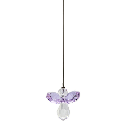 Glücksengel aus Glasstein "Heller Amethyst"