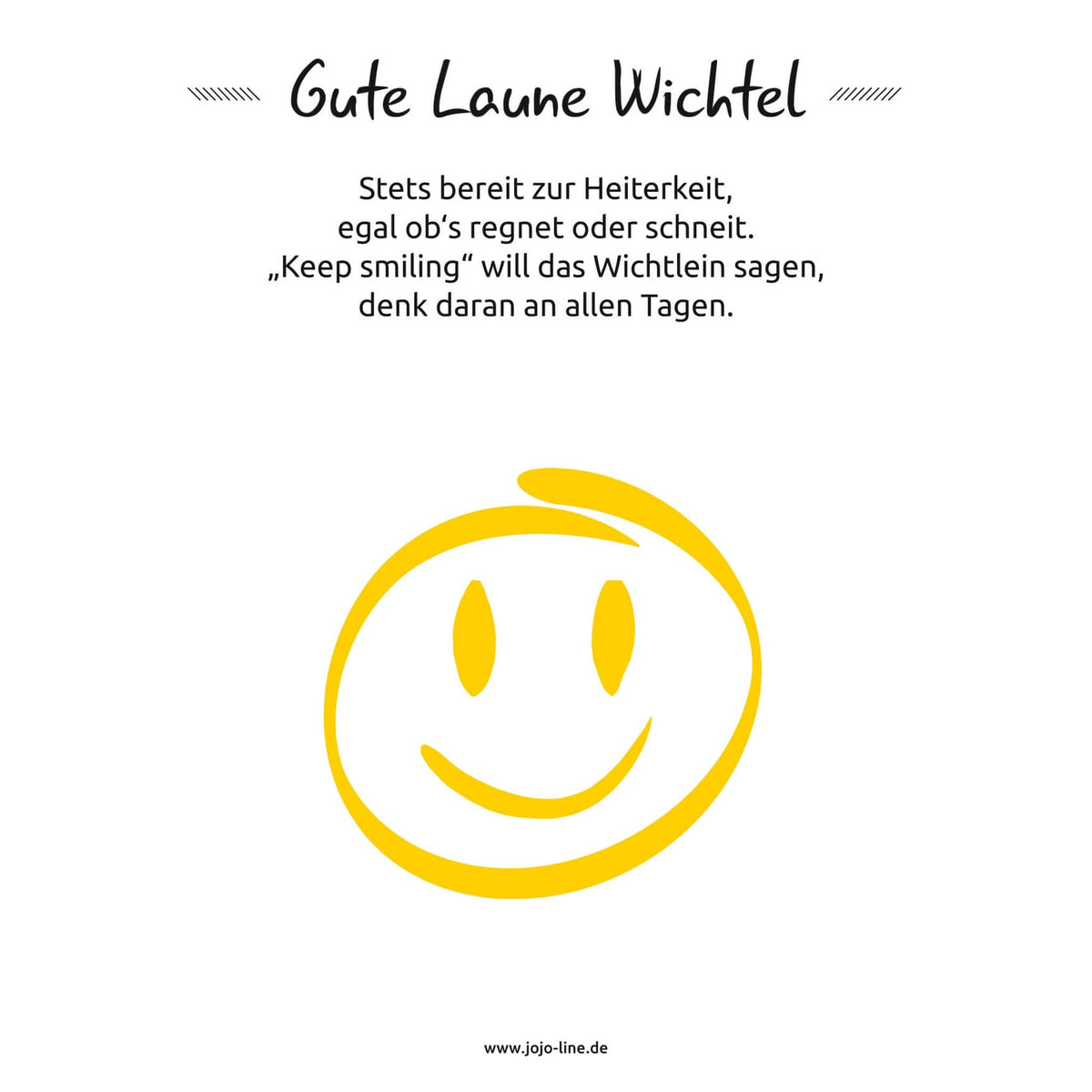 Glückswichtel - Gute Laune Wichtel mit Geschenkkarte 8 cm