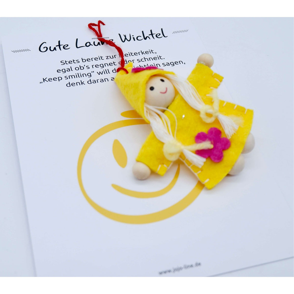 Glückswichtel - Gute Laune Wichtel mit Geschenkkarte 8 cm
