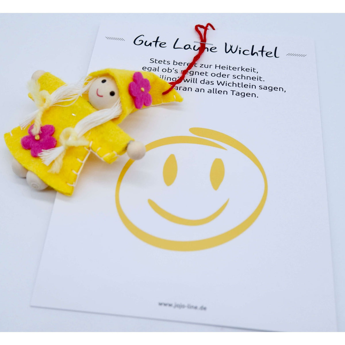 Glückswichtel - Gute Laune Wichtel mit Geschenkkarte 8 cm