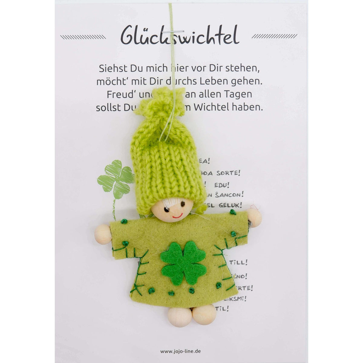 Glückswichtel mit Geschenkkarte 8 cm