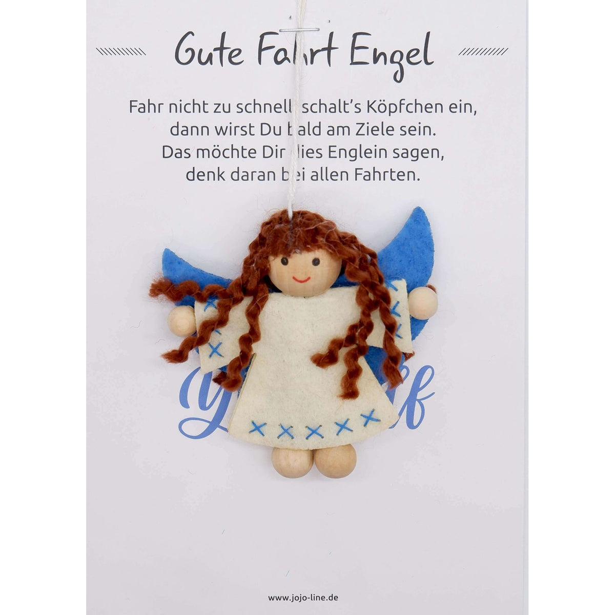 Glückswichtel - Gute Fahrt Engel mit Geschenkkarte 8 cm