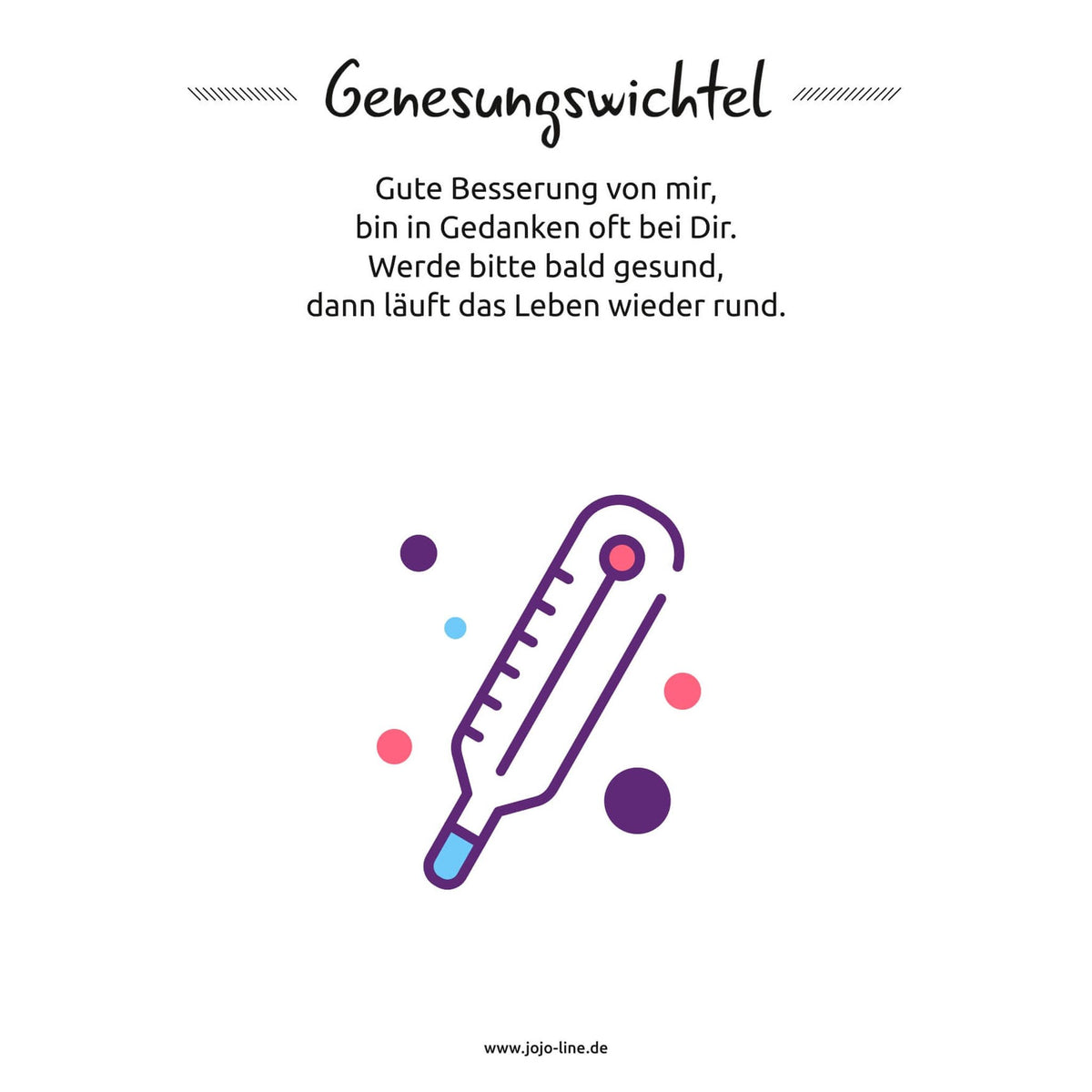 Glückswichtel - Genesungswichtel mit Geschenkkarte 8 cm