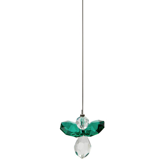 Glücksengel aus Glasstein "Smaragd"
