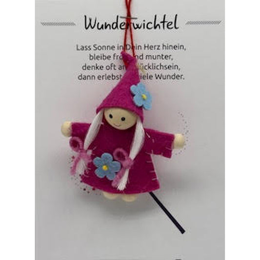 Glückswichtel - Wunderwichtel mit Geschenkkarte 8 cm