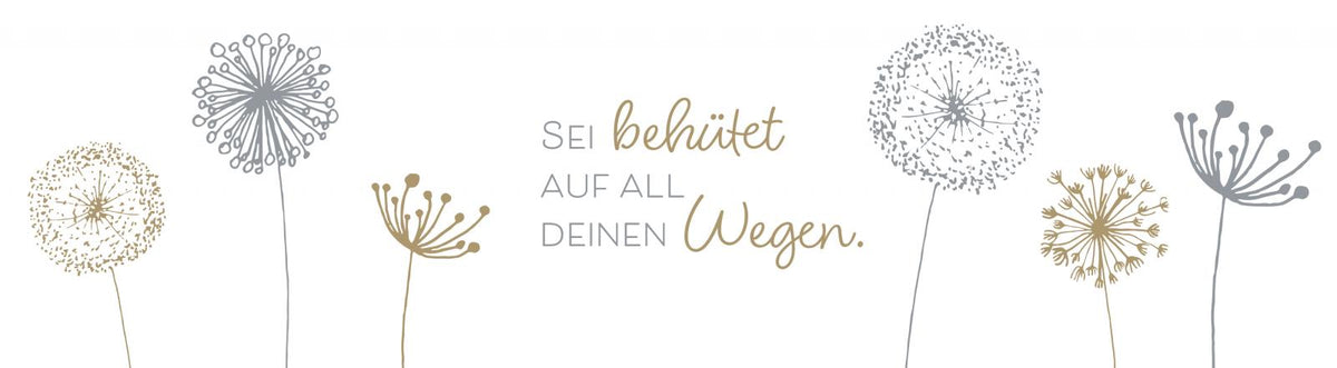 LichterZeit Windlicht aus Porzellan "Sei behütet auf all deinen Wegen"