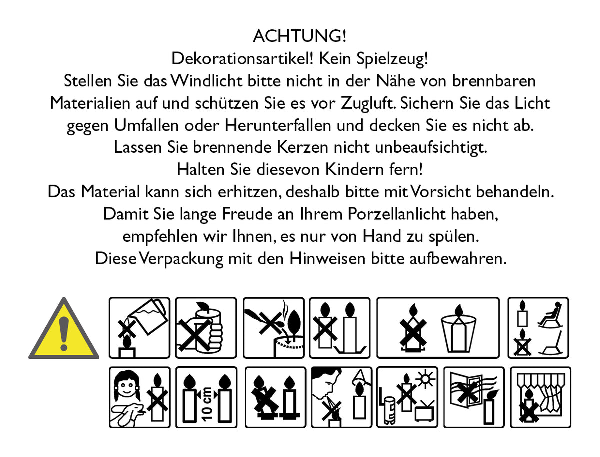 LichterZeit Windlicht aus Porzellan "Sei behütet auf all deinen Wegen"