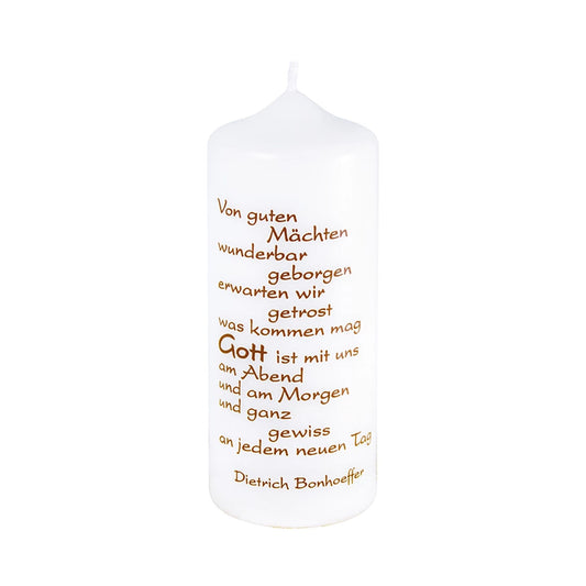 Spruchkerze "Von guten Mächten" 150 x 60 mm