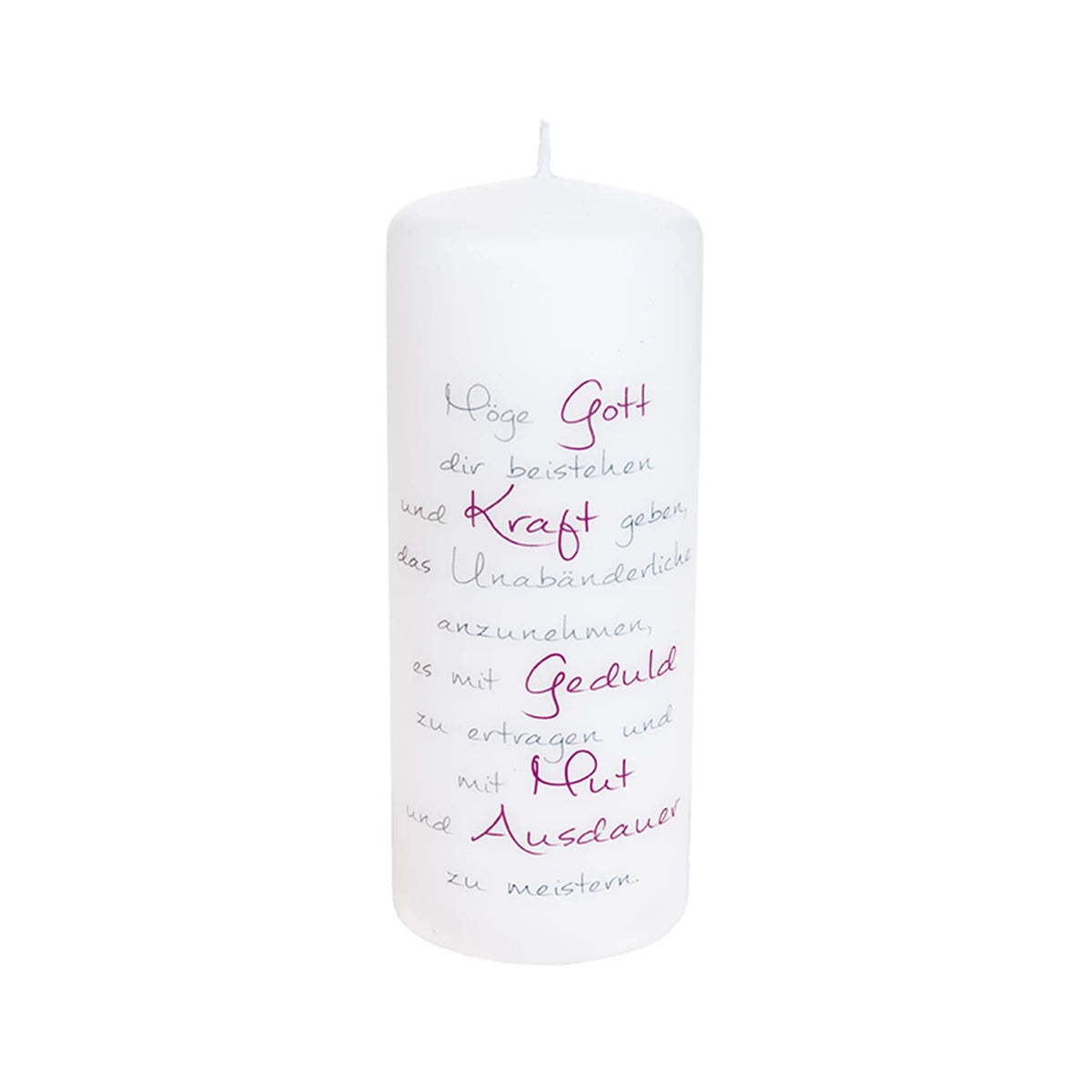 Spruchkerze "Möge Gott dir beistehen" 150 x 60 mm