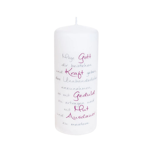 Spruchkerze "Möge Gott dir beistehen" 150 x 60 mm
