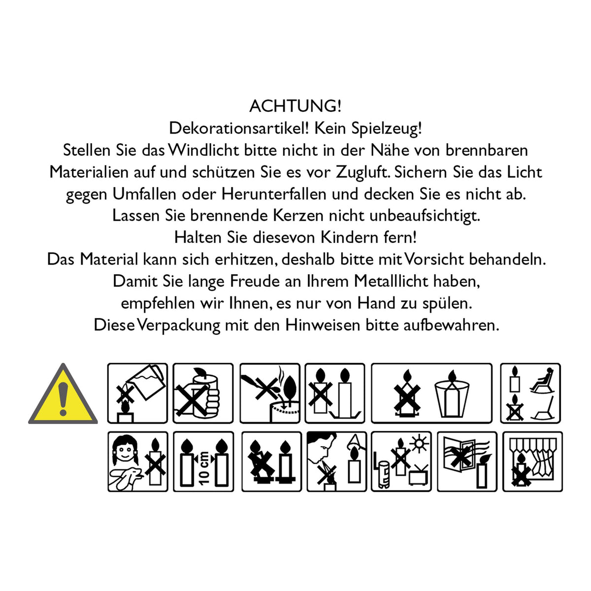 Windlicht aus Metall "Schutz und Segen"
