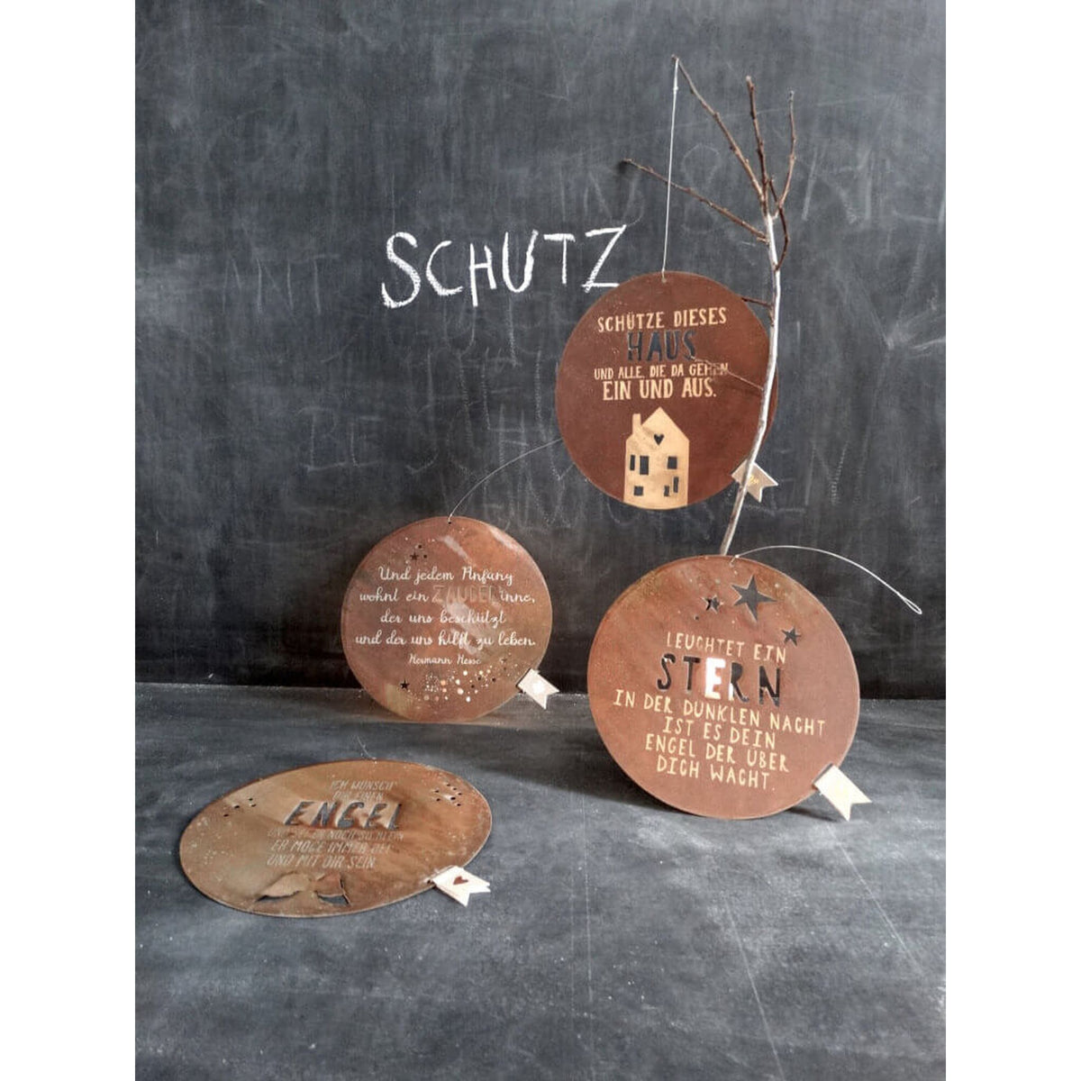 Schutzschild "Leuchtet ein Stern..."  Ø 18 cm