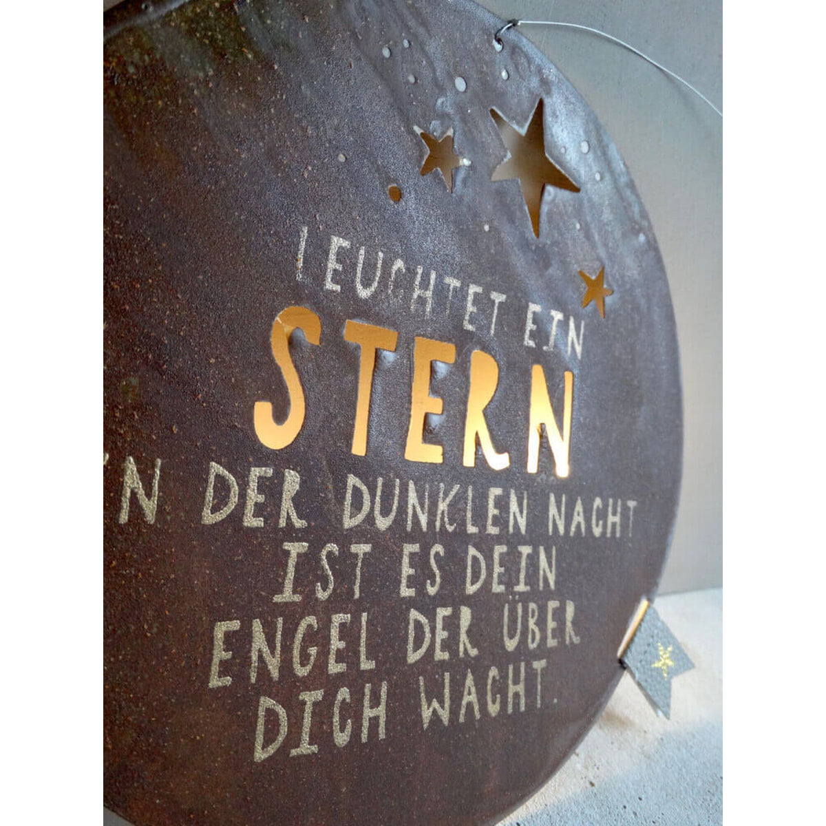 Schutzschild "Leuchtet ein Stern..."  Ø 18 cm