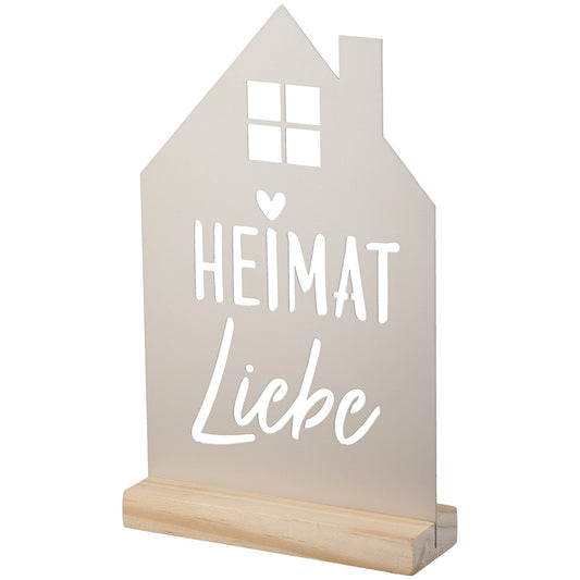Standrelief Haus "Heimatliebe" 20 x 12 cm