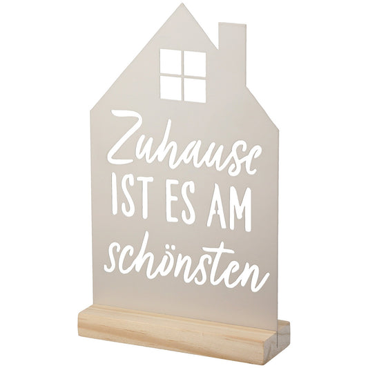 Standrelief Haus "Zuhause ist es am schönsten" 20 x 12 cm