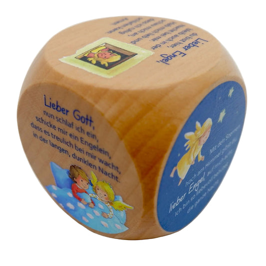 Gebetswürfel - Engelgebete Buche  Natur, Bunt 5 x 5 cm