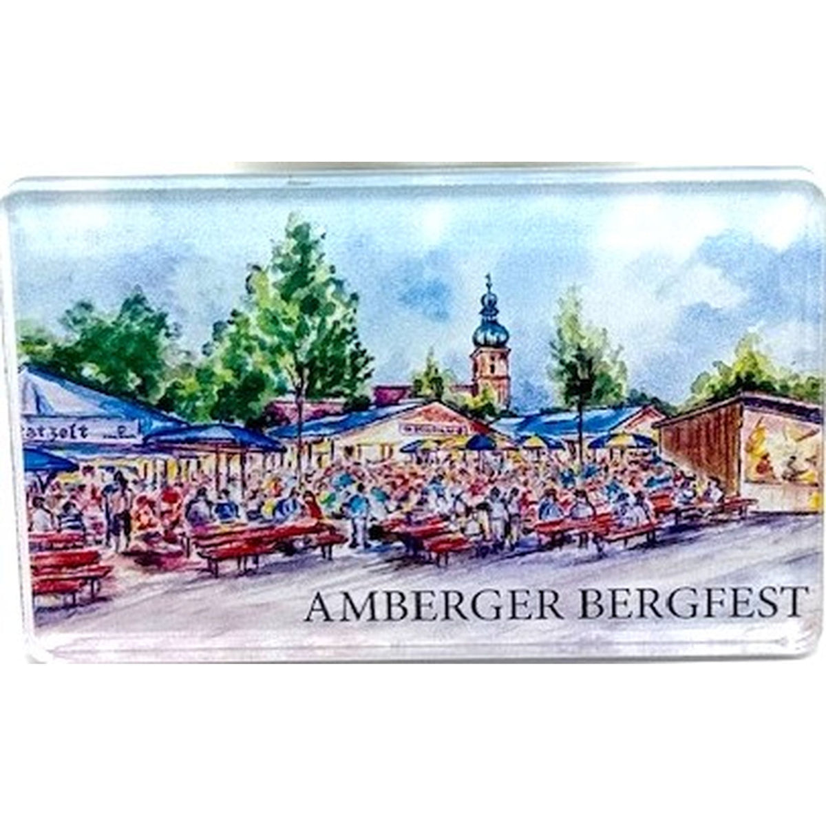 Magnet Amberger Bergfest Acrylglas 8 x 5 cm