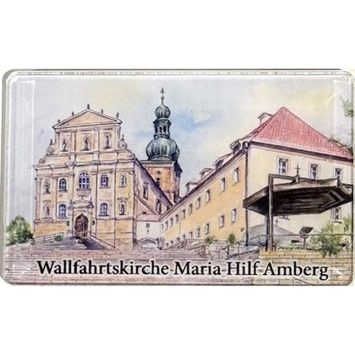 Magnet Wallfahrtskirche Maria Hilf Amberg Acrylglas 8 x 5 cm