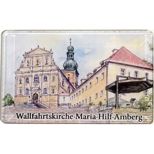 Magnet Wallfahrtskirche Maria Hilf Amberg Acrylglas 8 x 5 cm