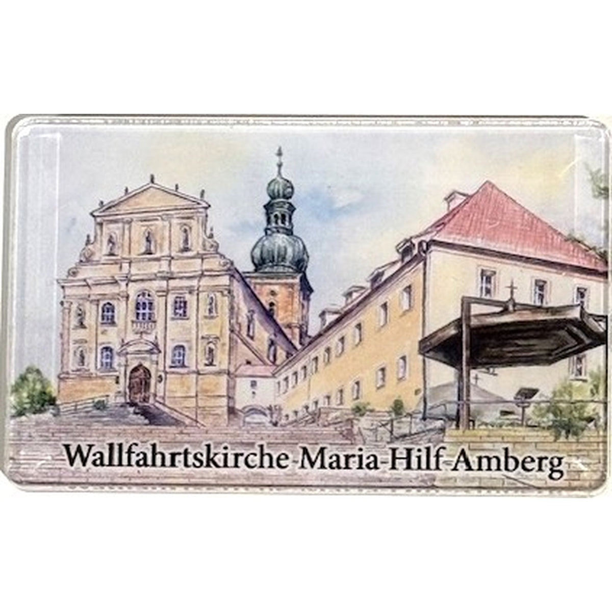 Magnet Wallfahrtskirche Maria Hilf Amberg Acrylglas 8 x 5 cm