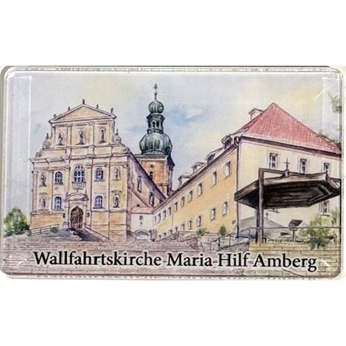 Magnet Wallfahrtskirche Maria Hilf Amberg Acrylglas 8 x 5 cm