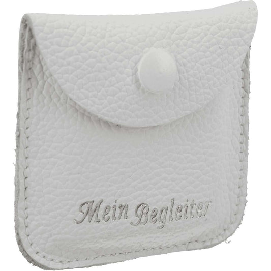 Rosenkranz-Etui Kommunion "Mein Begleiter" Leder Weiß 6 x 6 cm
